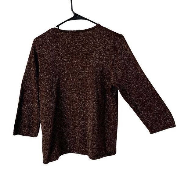 Pre Owned Women’s Allison Daley Shimmering Blouse Size Sm Fashionable BOHO - Picture 2 of 9